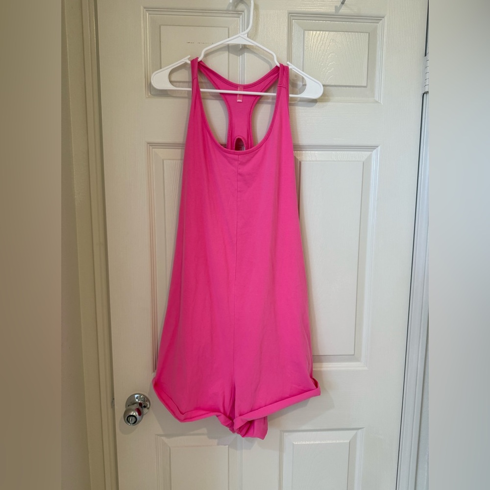 NWT Free People Movement pink hot shot onesie